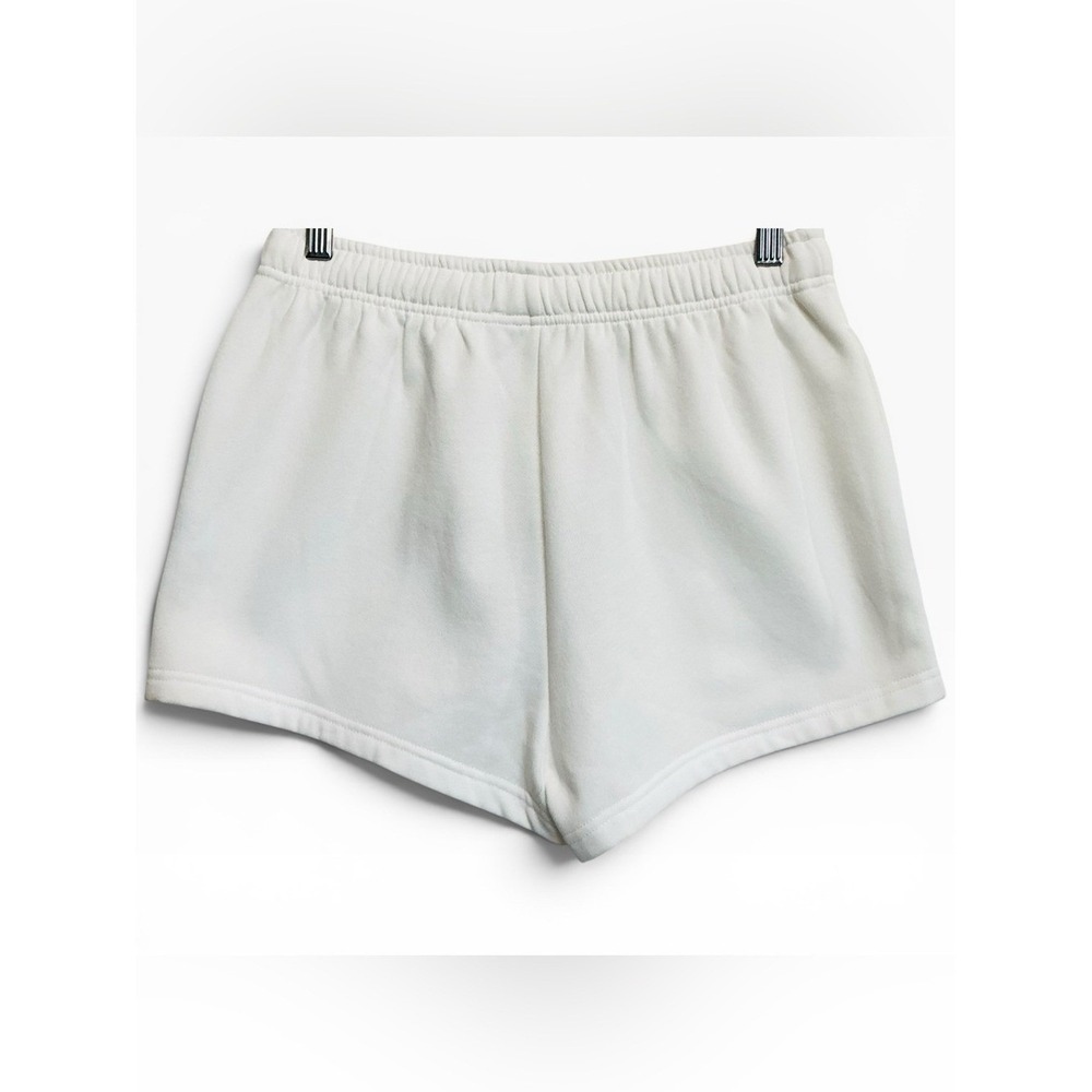 NWT White Fox Boutique With Love White Lounge Shorts Pink Puff Logo XS - Picture 2 of 4